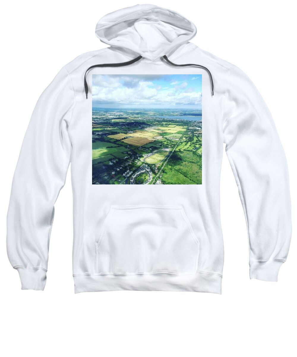 Irish Sweatshirt featuring the photograph Ireland From The Sky by Aleck Cartwright