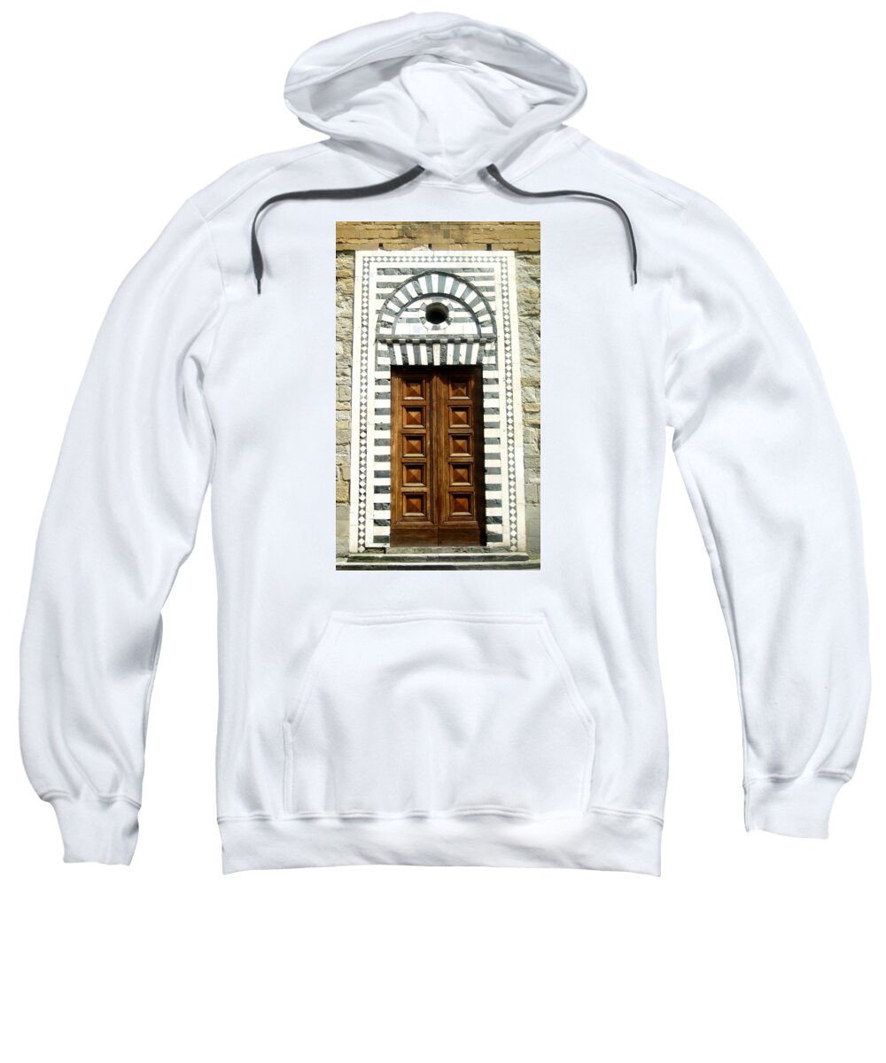 Florence Sweatshirt featuring the painting Italy, Door, Florence, Firenze by Lisa Boyd