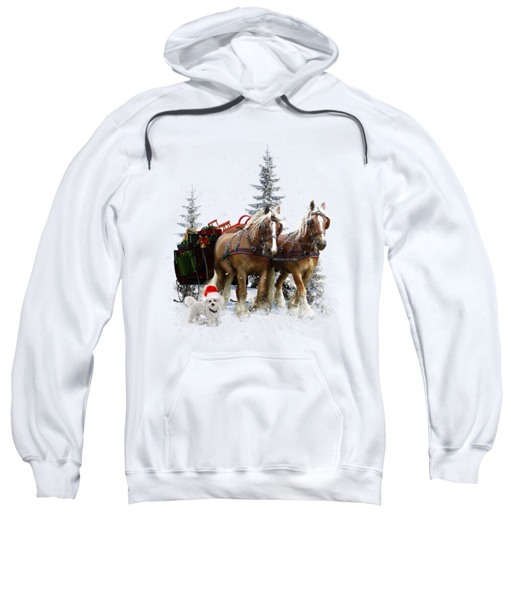A Christmas Wish Sweatshirt featuring the painting A Christmas Wish by Shanina Conway