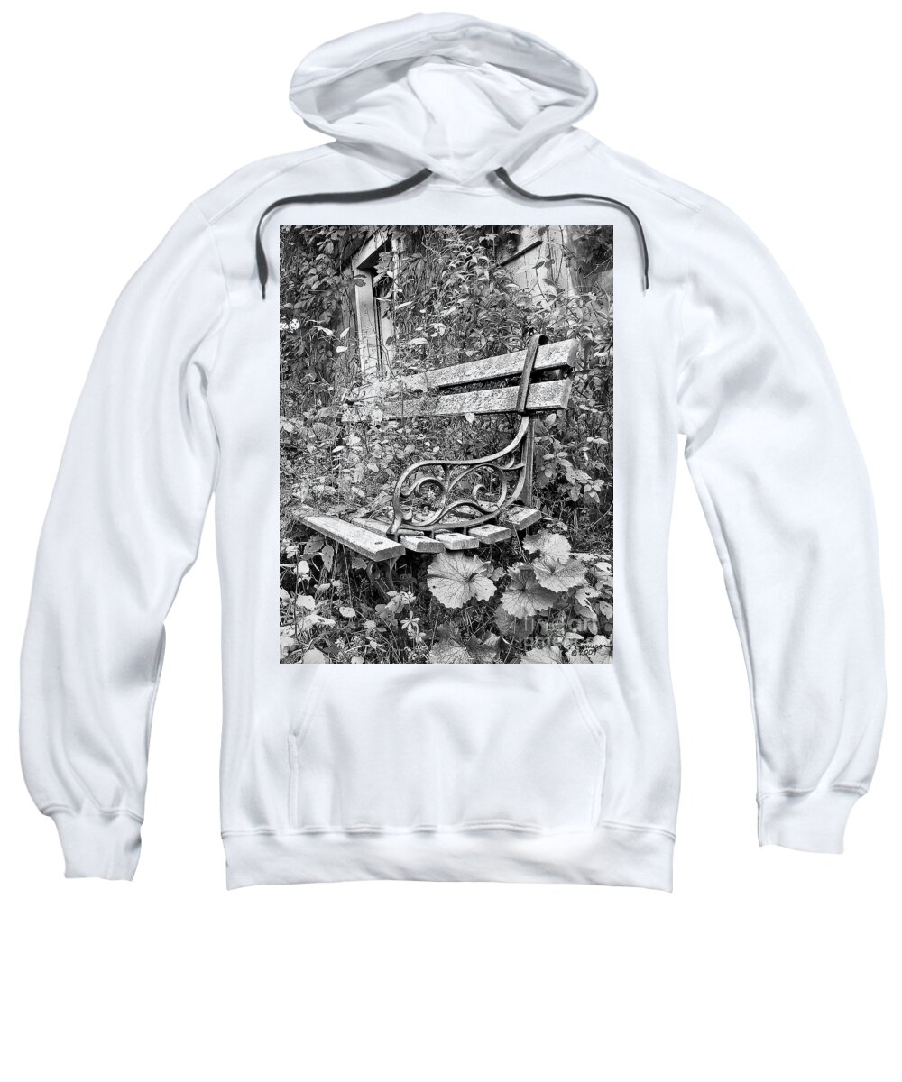 Black And White Sweatshirt featuring the photograph Just yesterday by Tom Cameron