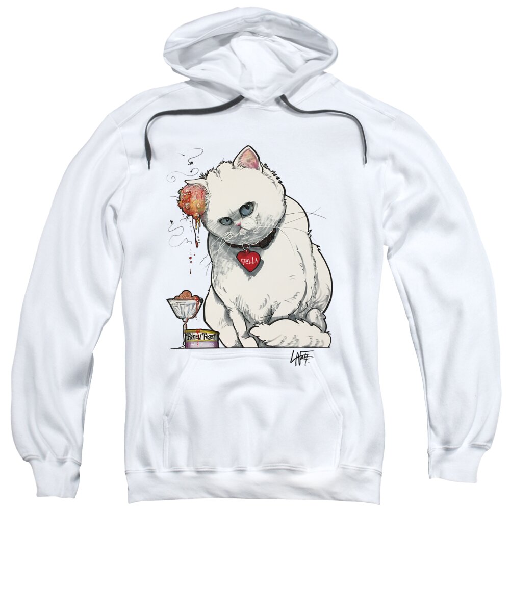 Kennedy 3986 Sweatshirt featuring the drawing Kennedy 3986 by Canine Caricatures By John LaFree