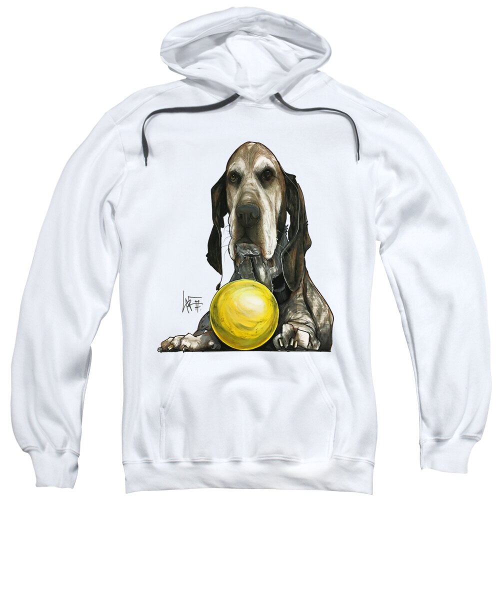 Pet Portrait Sweatshirt featuring the drawing Kent 3202 by Canine Caricatures By John LaFree