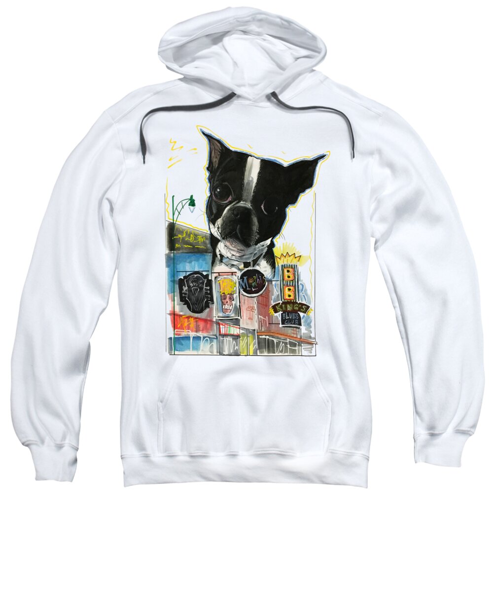 Pet Portrait Sweatshirt featuring the drawing Kilner 3221 by Canine Caricatures By John LaFree