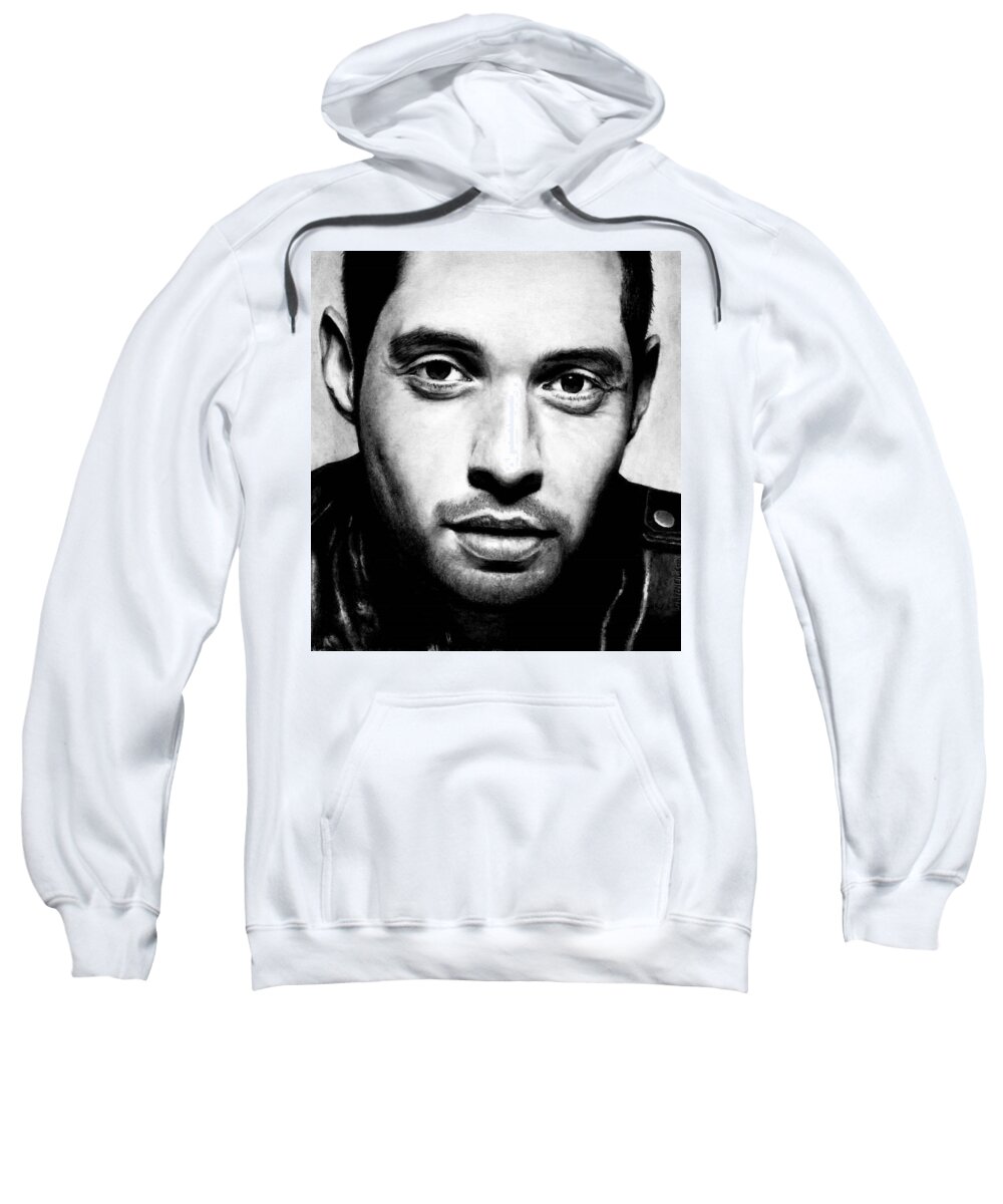 Max Arciniega Sweatshirt featuring the drawing Krazy-8 by Rick Fortson