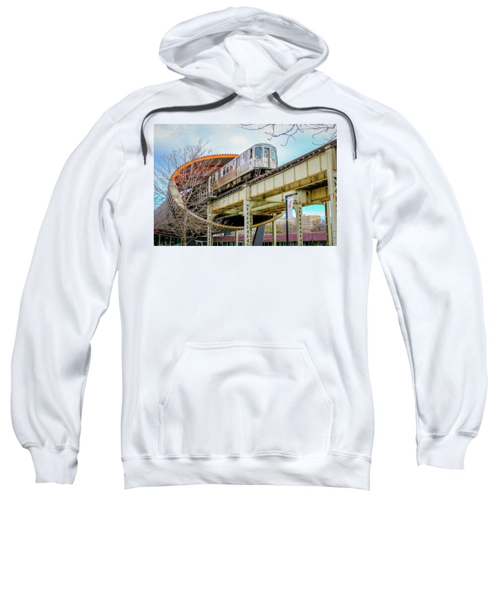 Chicago Sweatshirt featuring the photograph L Image by Tony HUTSON