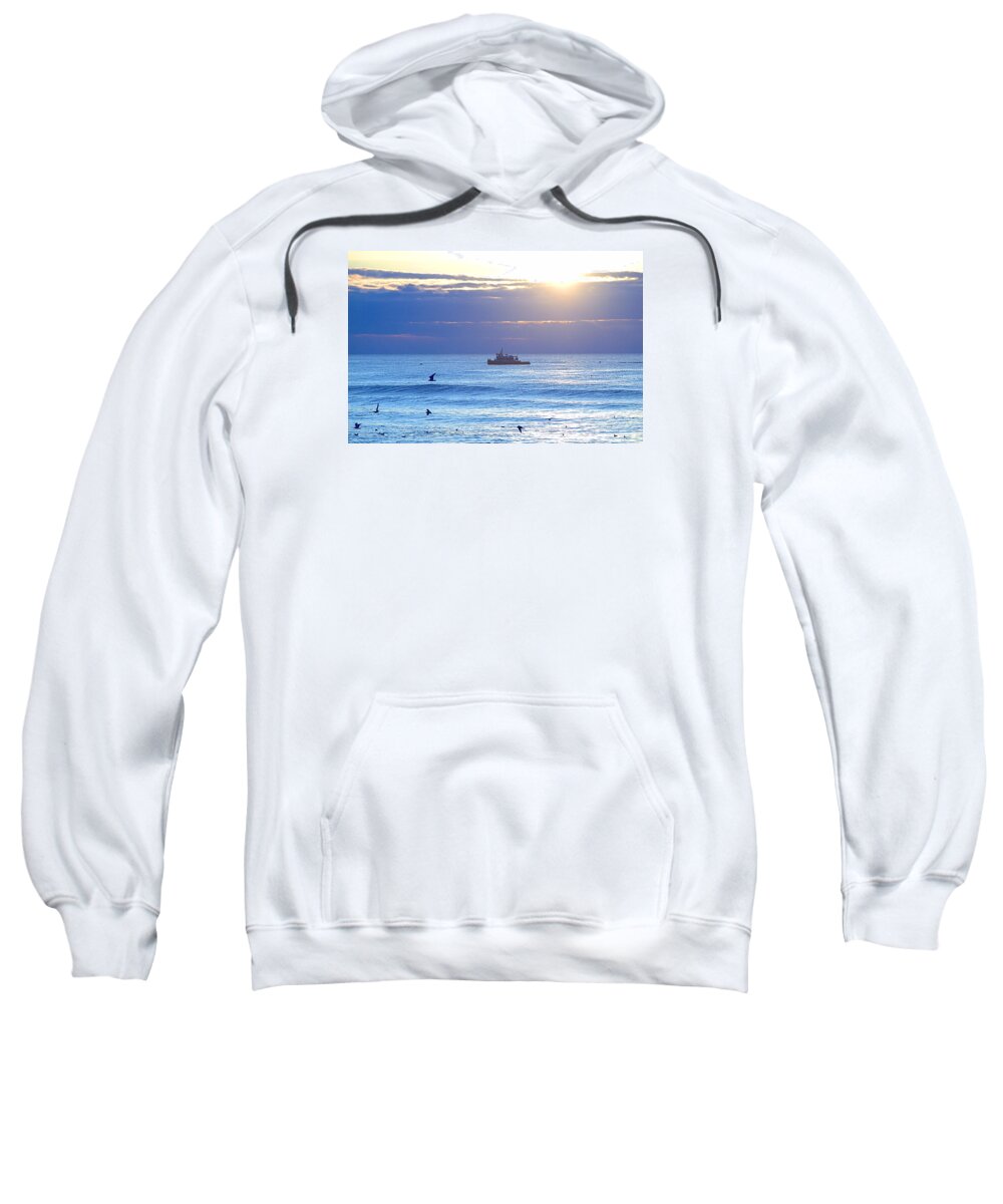 Fire Island Sweatshirt featuring the photograph Late Sunrise by Newwwman