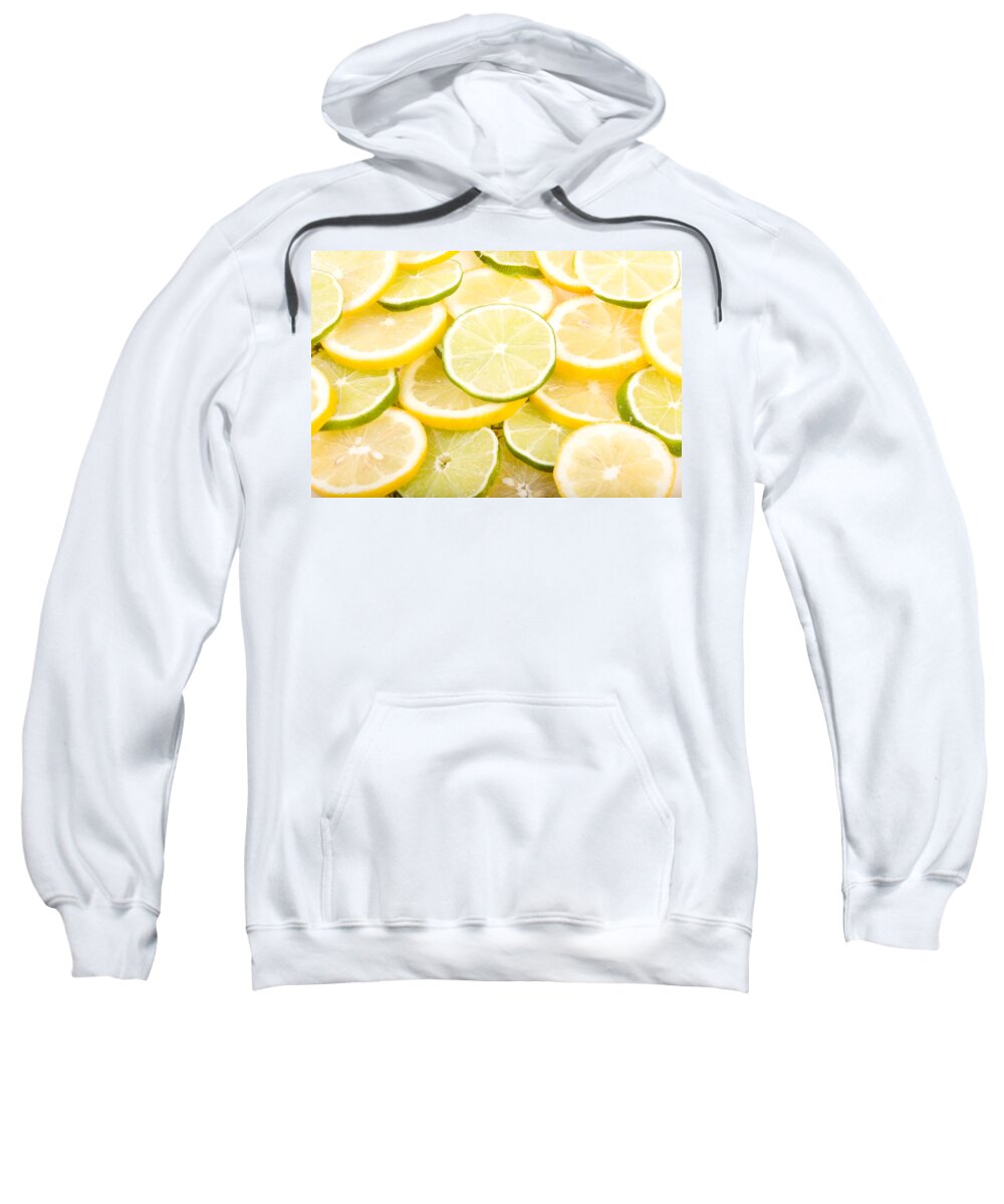 Abstracts Sweatshirt featuring the photograph Lemons and Limes Abstract by James BO Insogna