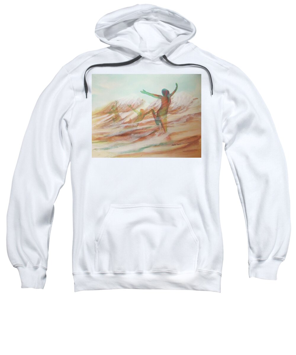 Watercolor Landscape Sweatshirt featuring the painting Life Transcendent by Debbie Lewis