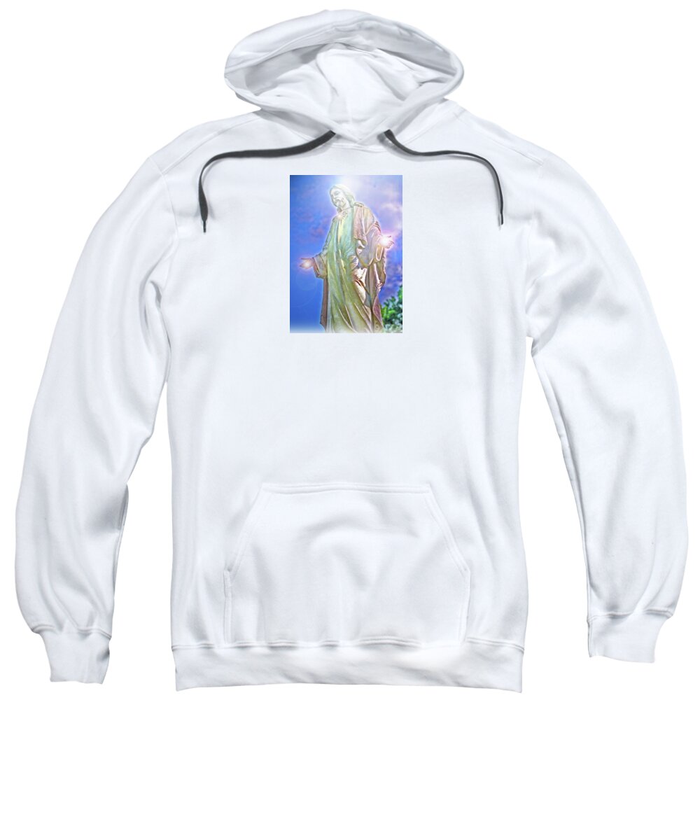 Jesus Sweatshirt featuring the photograph Light of Life by Marie Hicks