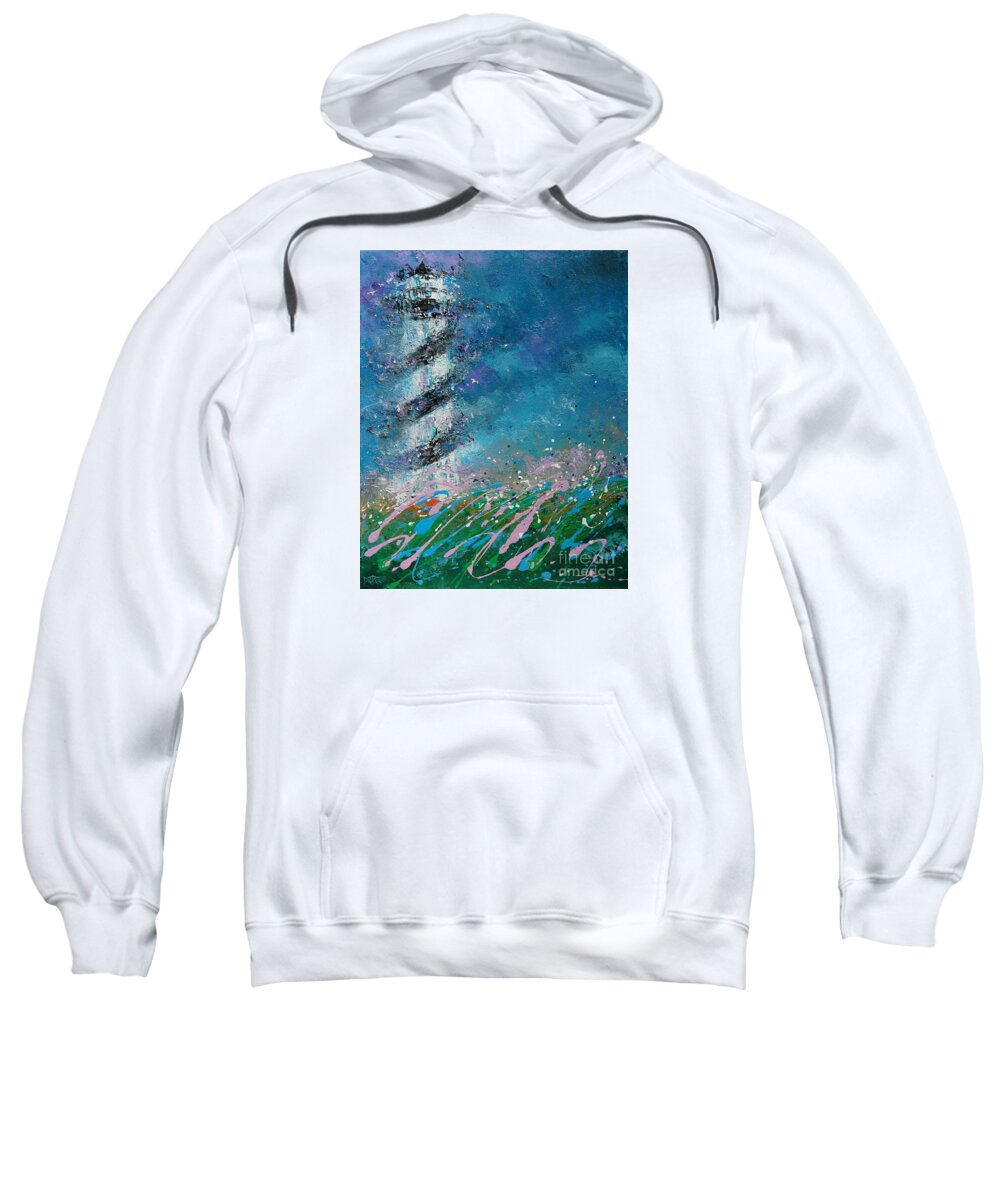 Light Sweatshirt featuring the painting Light of the Outer Banks by Dan Campbell