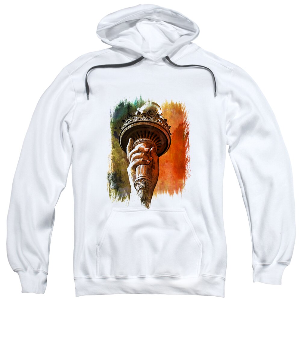 Liberty Sweatshirt featuring the photograph Light The Path Art 1 by DiDesigns Graphics