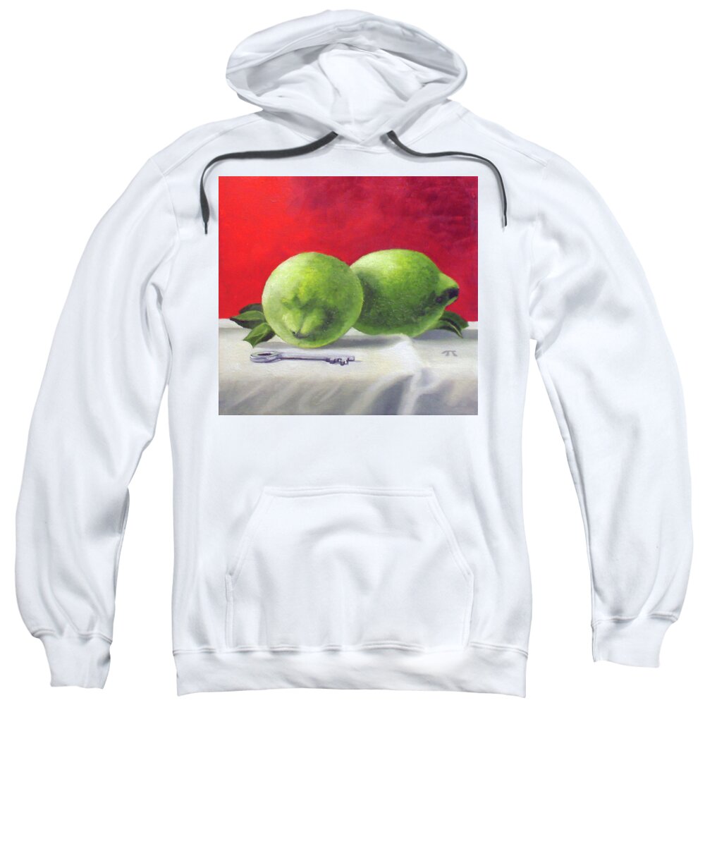  Sweatshirt featuring the painting Limes by Tim Johnson