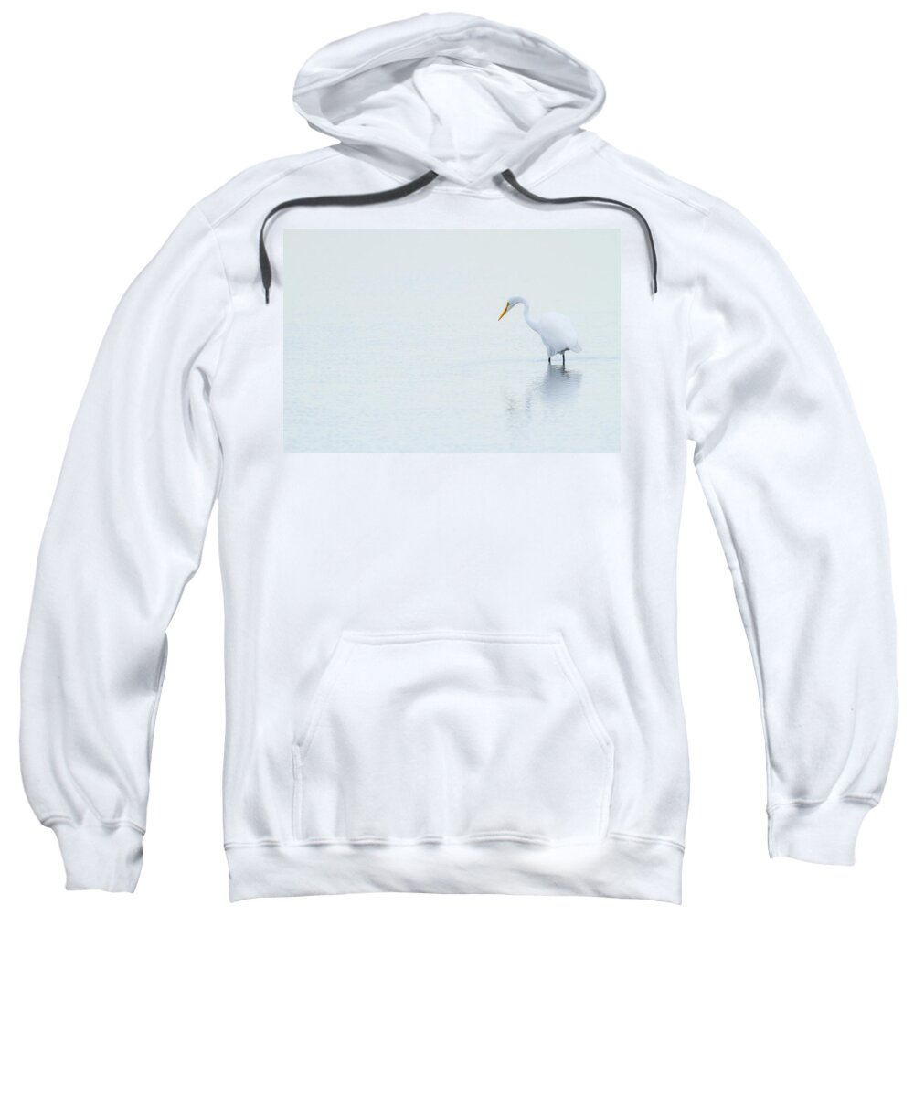 Animal Sweatshirt featuring the photograph Lonely Egret by Karol Livote