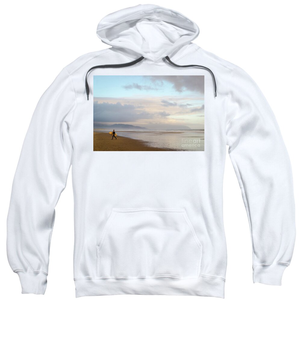 Surfing Sweatshirt featuring the photograph Long day surfing by Paul Quinn
