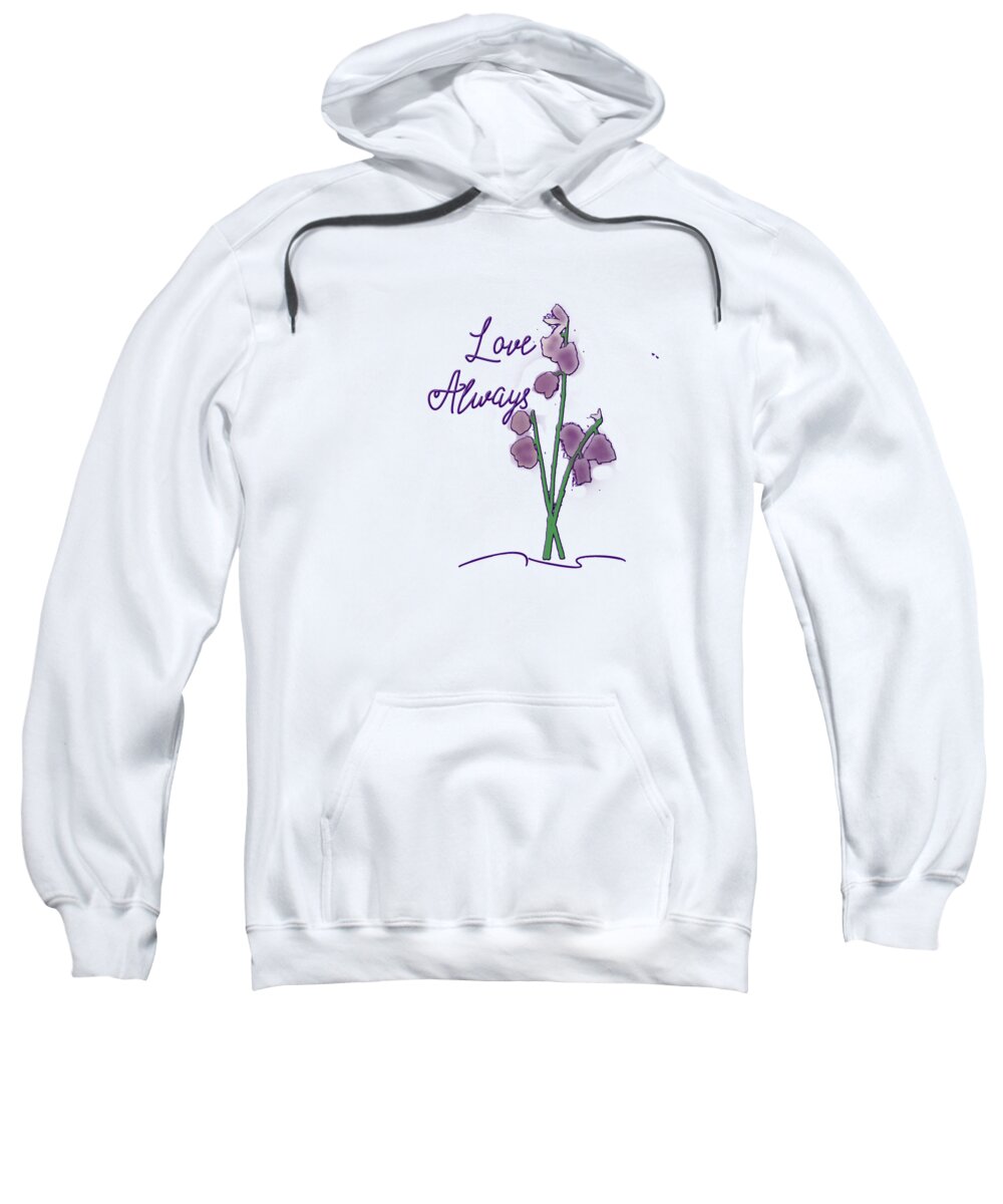 Love Sweatshirt featuring the digital art Love Always by Judy Hall-Folde