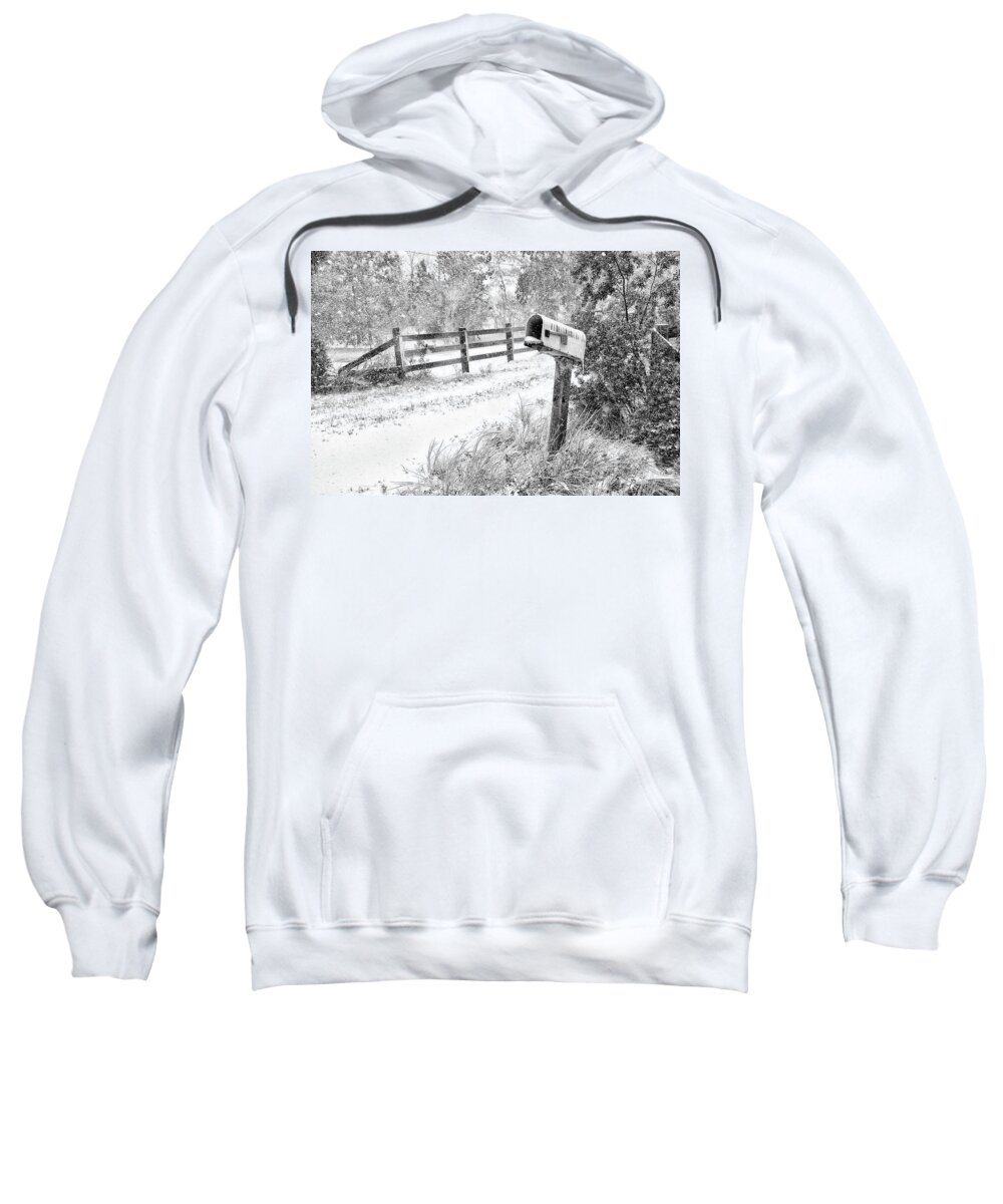 Chisolm Sweatshirt featuring the photograph Mailbox Snow by Scott Hansen