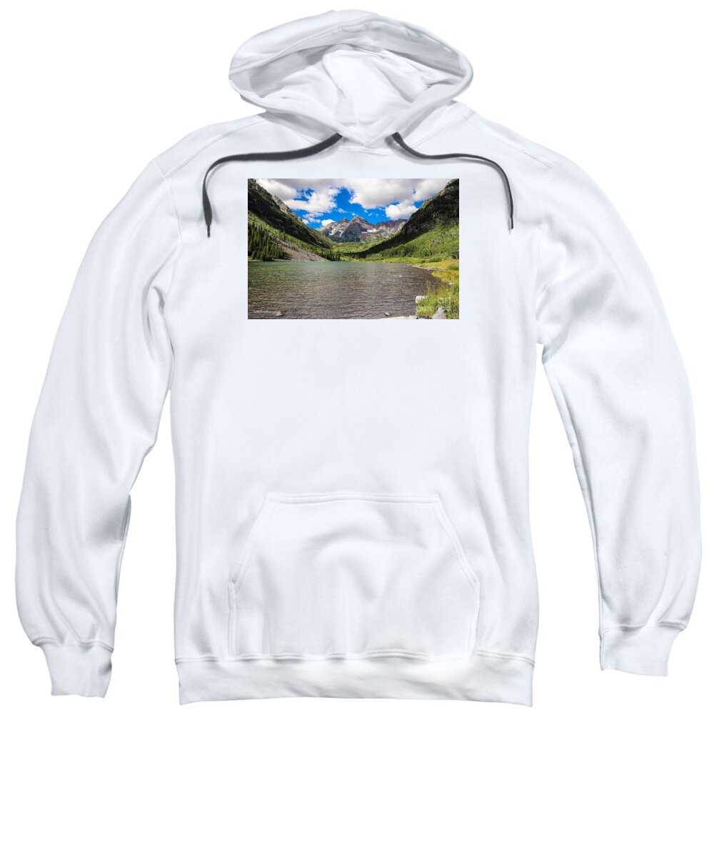 Maroon Bells Sweatshirt featuring the photograph Maroon Bells Image Four by Veronica Batterson