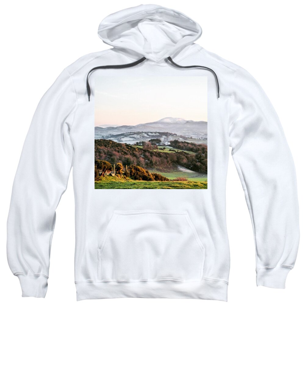 Mountains Sweatshirt featuring the photograph Meanwhile, The Moment We Get Tired In by Aleck Cartwright