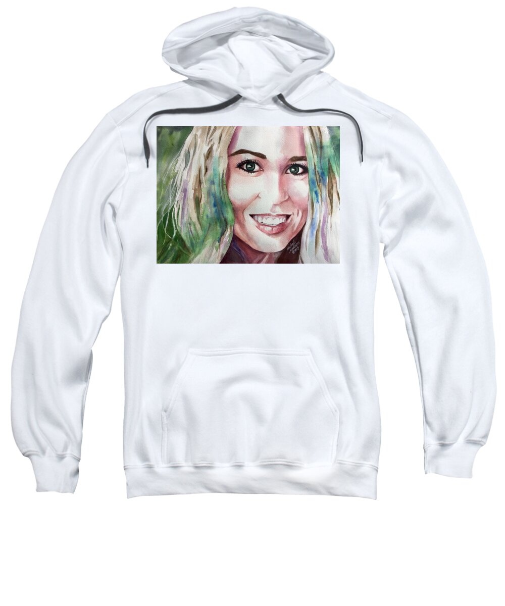 Blonde Sweatshirt featuring the painting Meka by Michal Madison