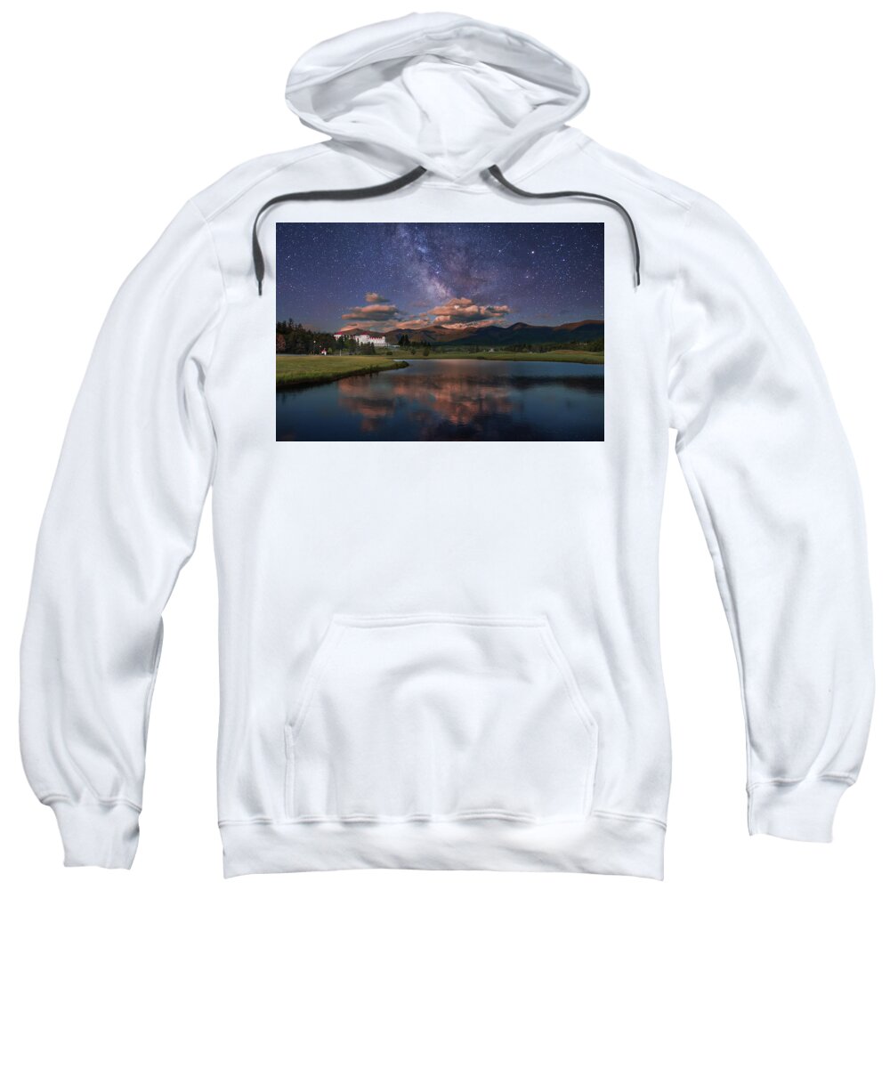 Milky Sweatshirt featuring the photograph Milky Way over the Omni Mount Washington by White Mountain Images