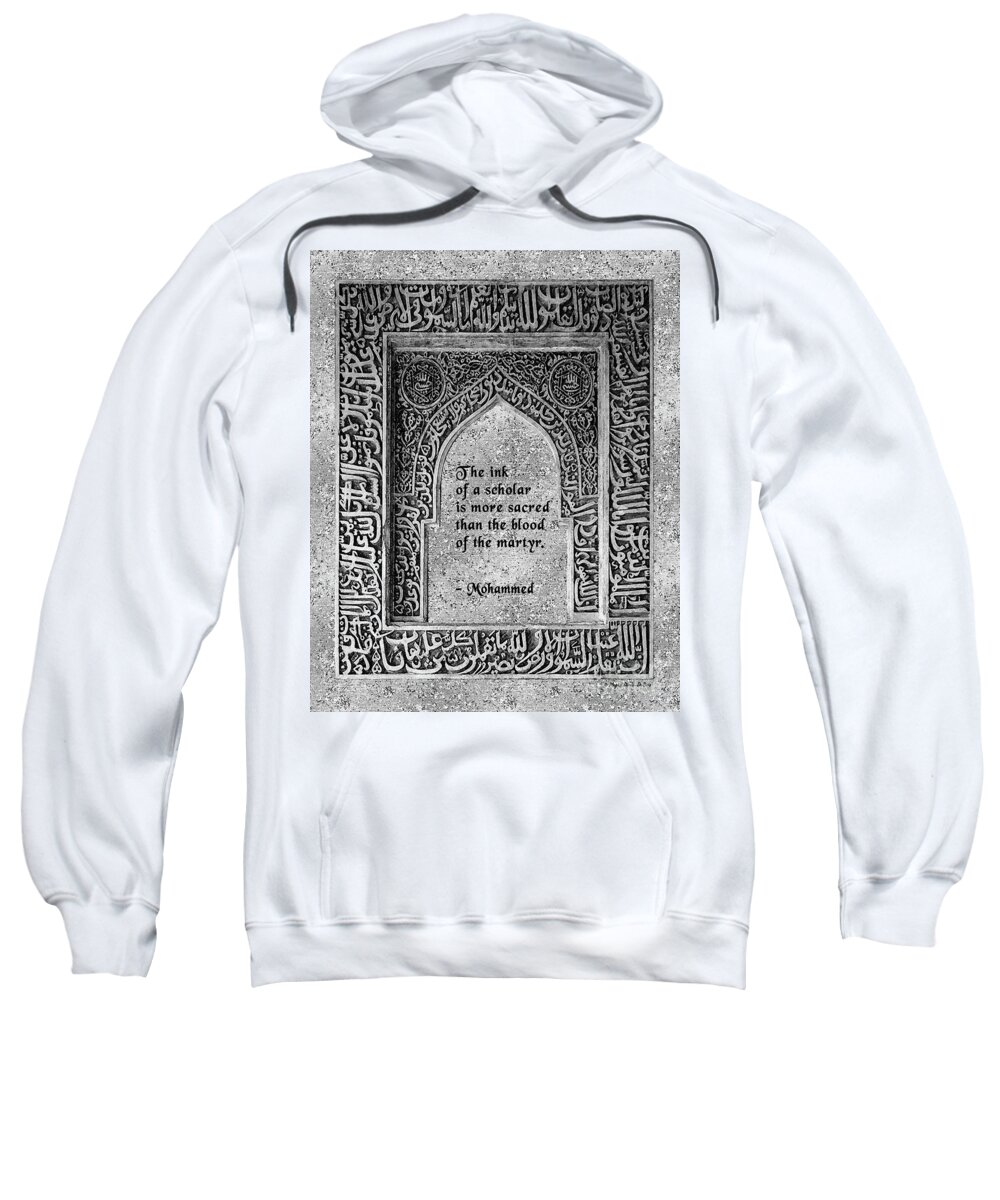 Keywords Sweatshirt featuring the digital art Mohammad Quote by Megan Dirsa-DuBois