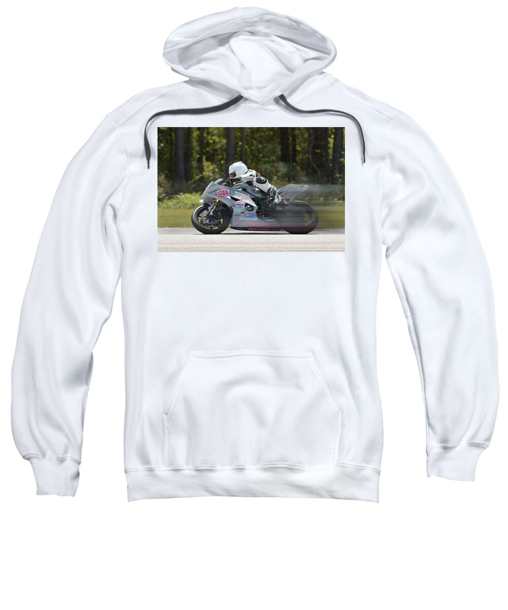 Motorcycle Race Sweatshirt featuring the photograph Motorcycle Race by Alan Lenk