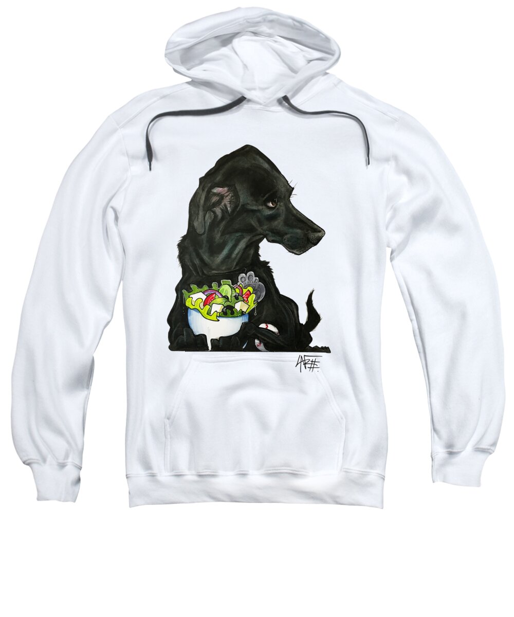 Pet Portrait Sweatshirt featuring the drawing Murcko 3294 by Canine Caricatures By John LaFree