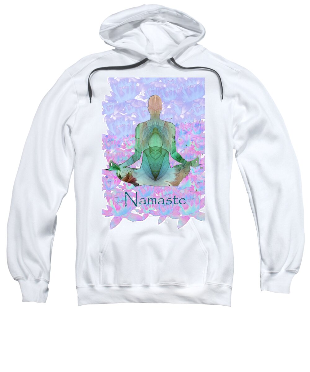 Namaste Adult Pull-Over Hoodie by Andee Harston - Pixels