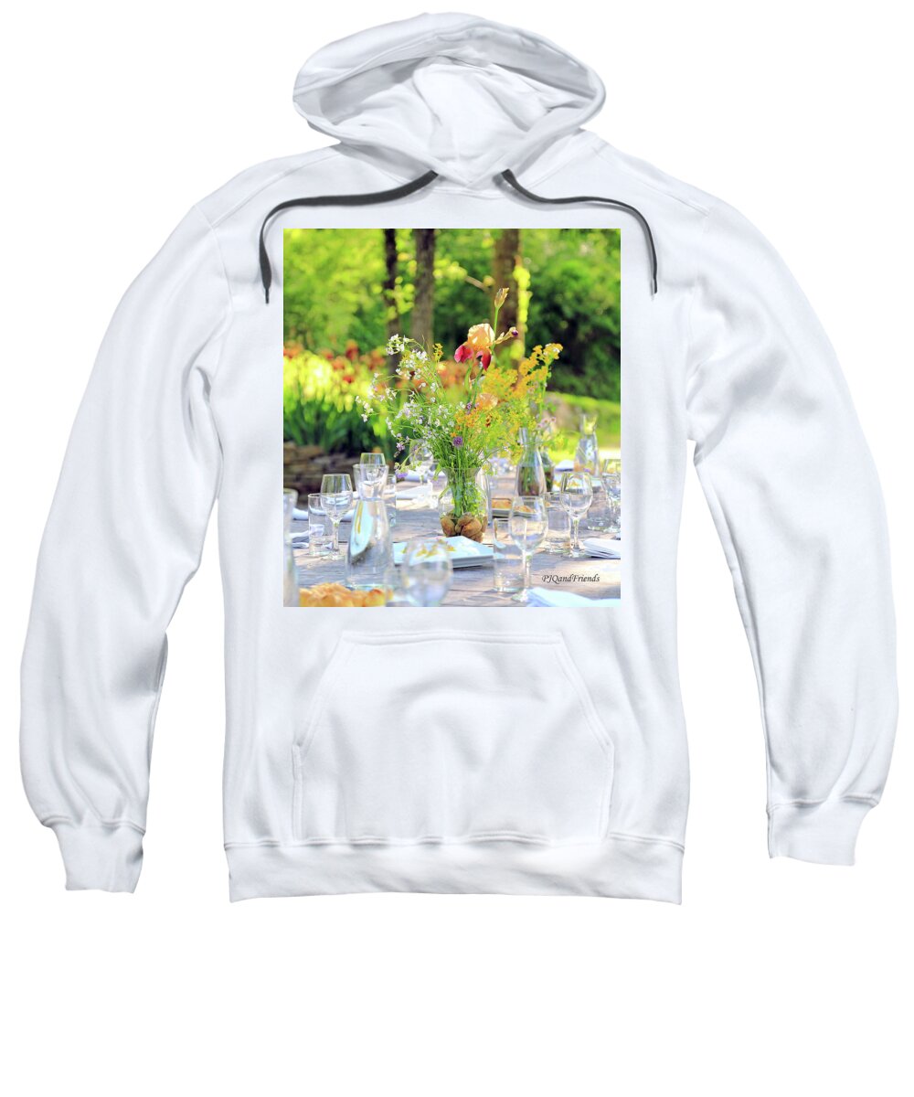 Flowers Sweatshirt featuring the photograph Nature Dinner Served by PJQandFriends Photography