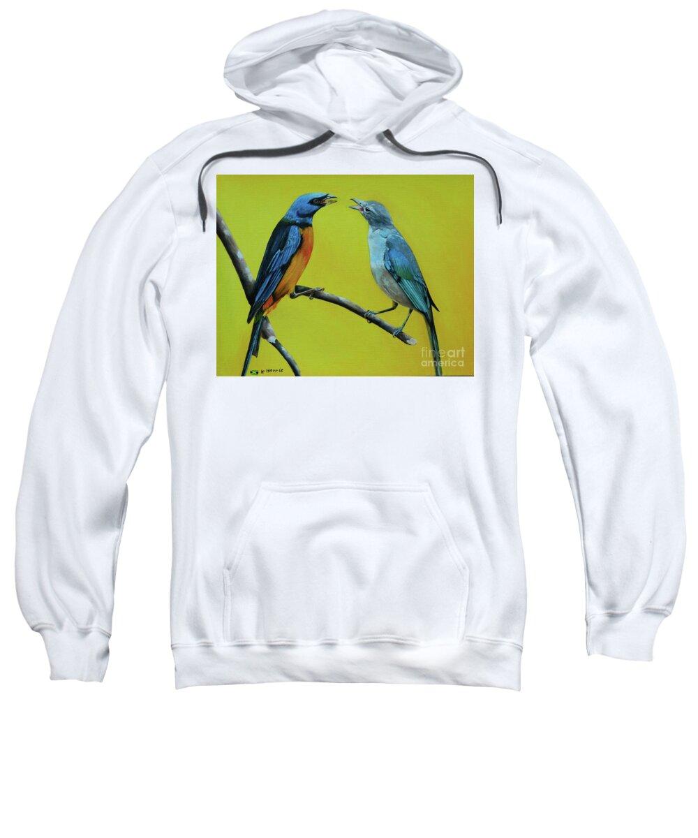 Nature Art Sweatshirt featuring the painting Nature's Duet by Kenneth Harris