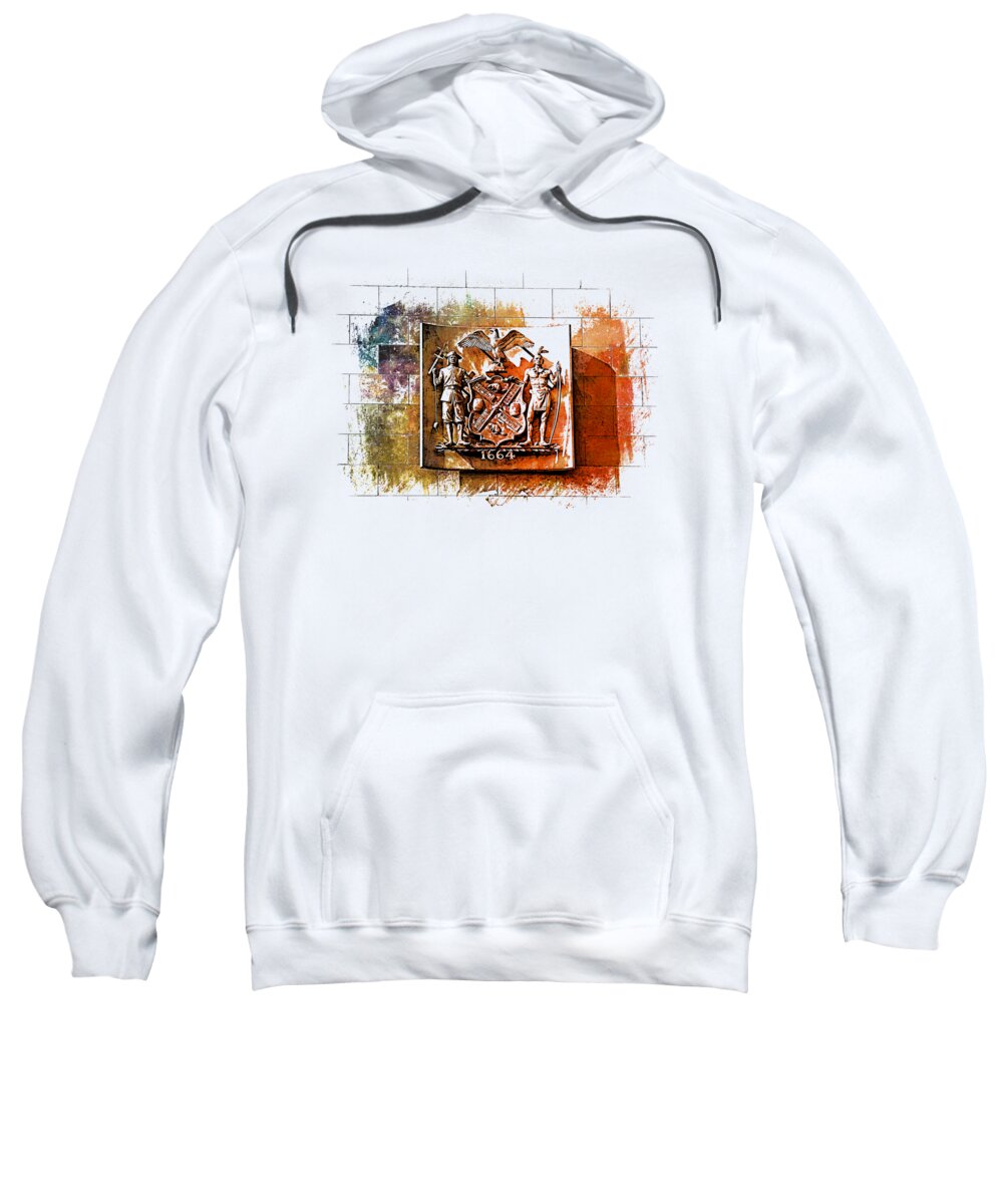 1664 Sweatshirt featuring the photograph New York 1664 Art 1 by DiDesigns Graphics