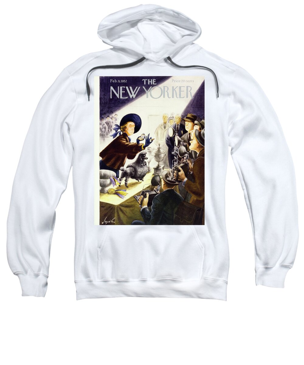 Illustration Sweatshirt featuring the painting New Yorker February 9 1952 by Constantin Alajalov