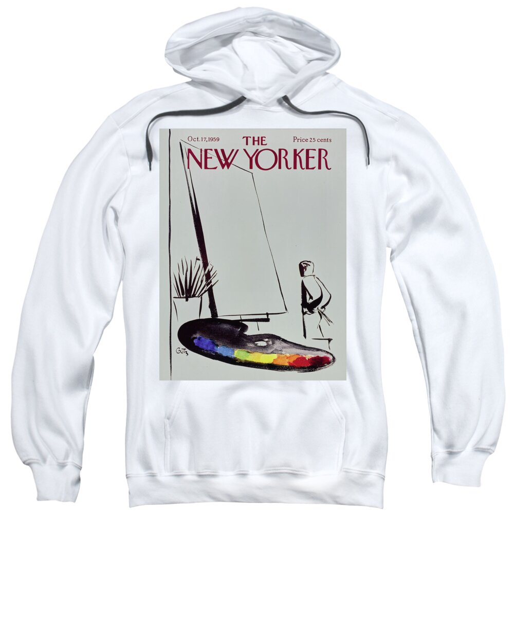 Painter Sweatshirt featuring the painting New Yorker October 17 1959 by Arthur Getz