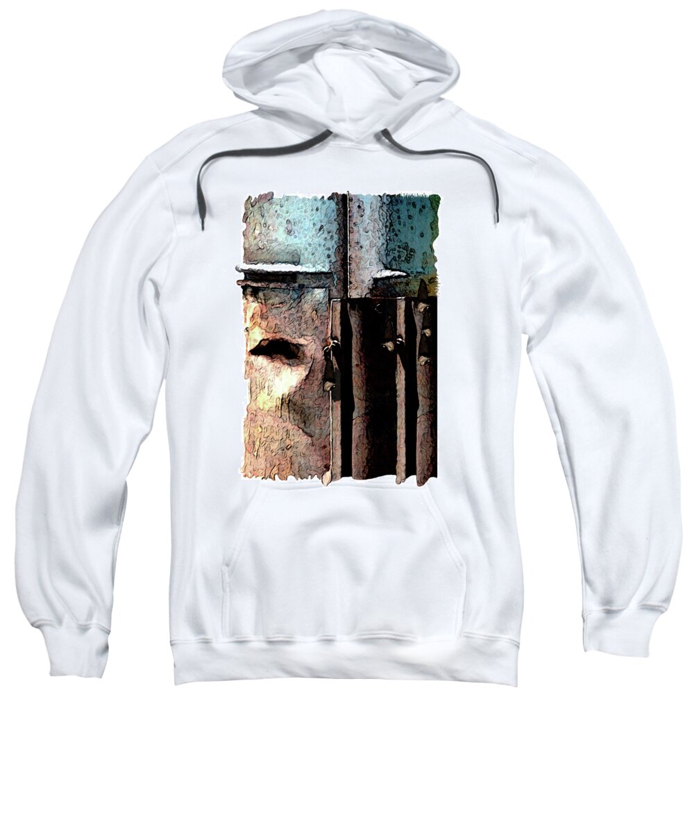 Abstract Sweatshirt featuring the digital art No Worse for Wear by Brenda Leedy