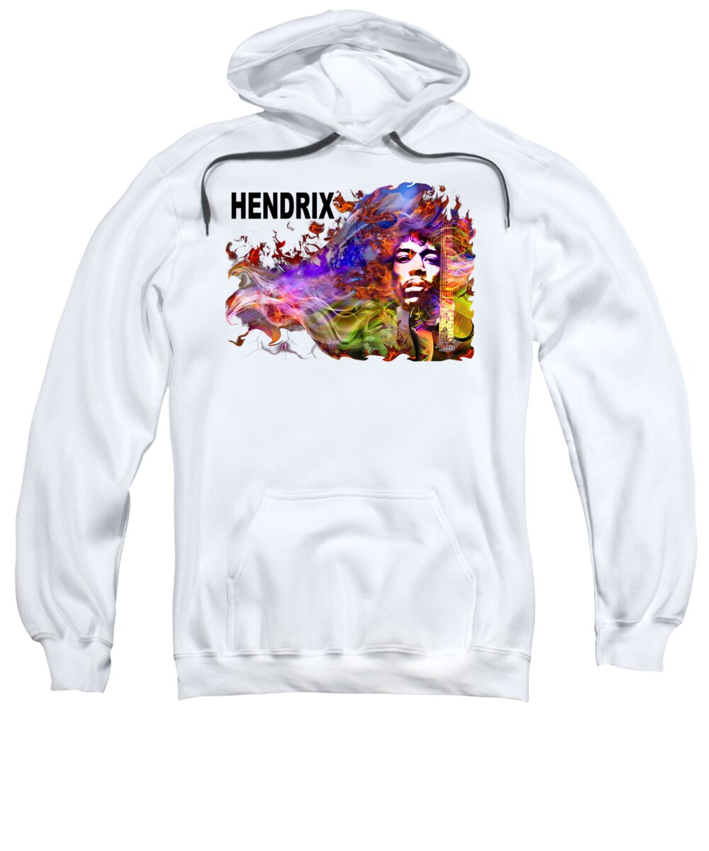 Hendrix Sweatshirt featuring the digital art Not to Die but to be Reborn by Mal Bray
