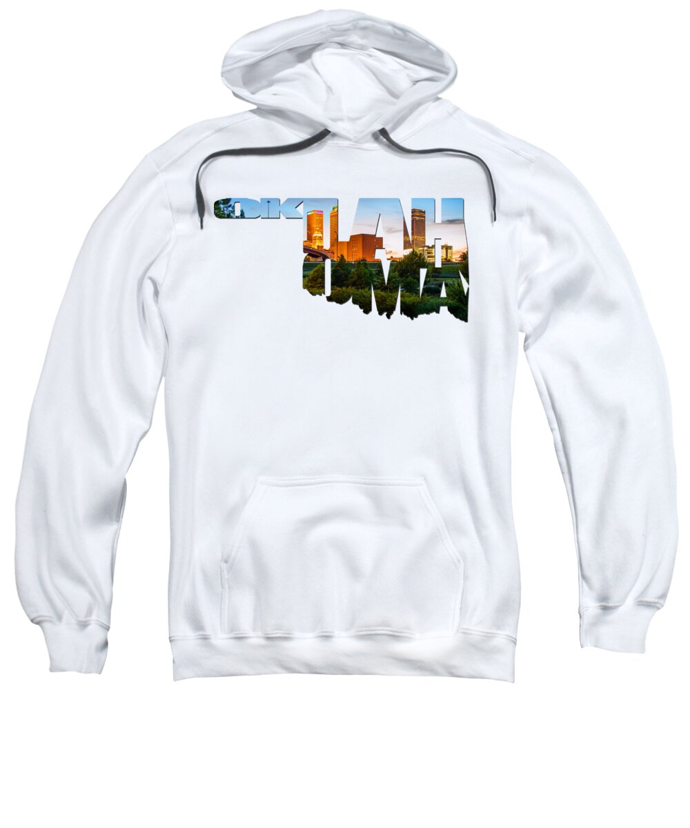 Tulsa Sweatshirt featuring the photograph Oklahoma Typographic Letters - Beautiful Tulsa Oklahoma - Central Park by Gregory Ballos
