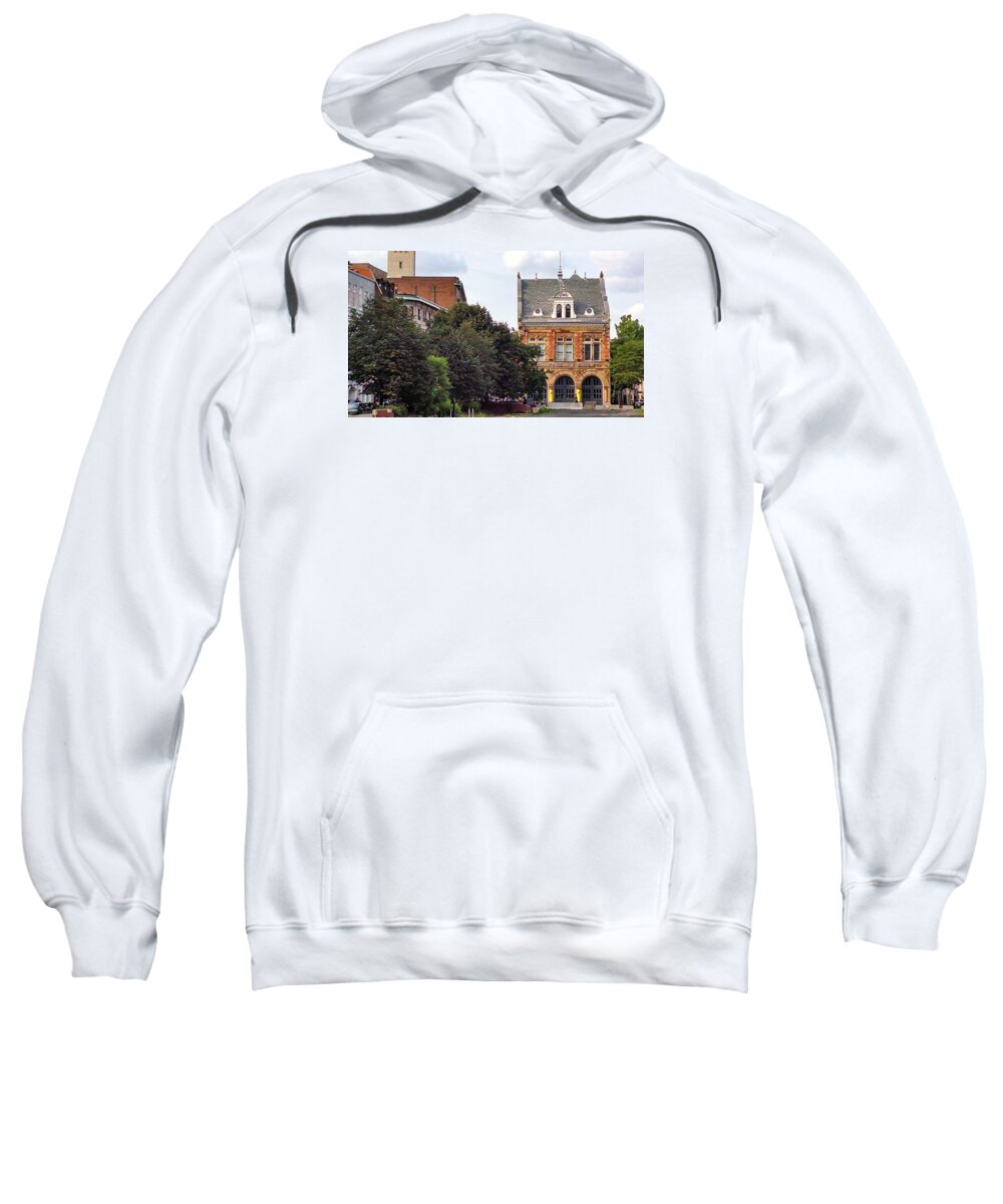 Montreal Sweatshirt featuring the photograph Old Firehouse by Brad Nellis