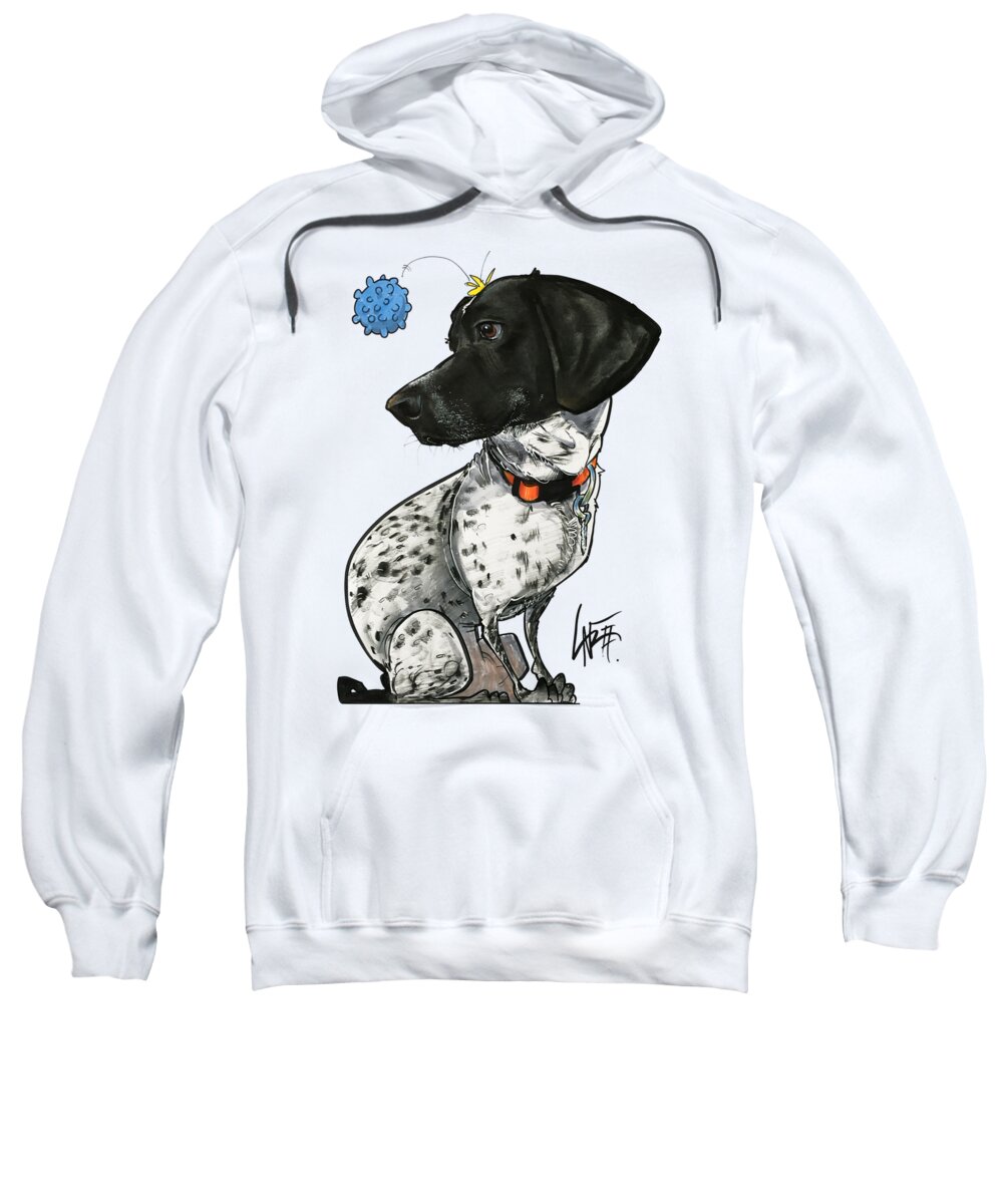 Olivas Sweatshirt featuring the drawing Olivas 3871 by Canine Caricatures By John LaFree