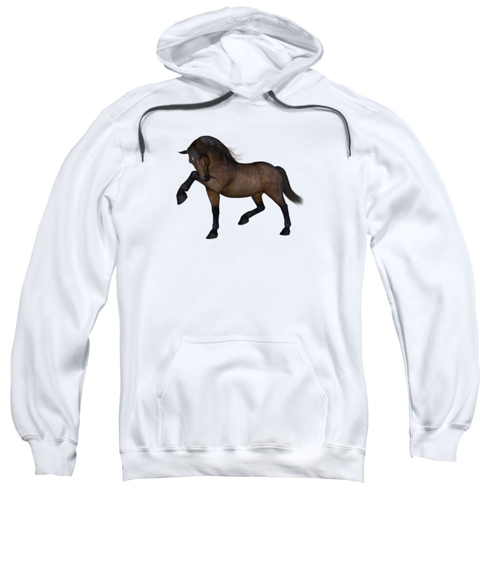 Horse Sweatshirt featuring the digital art Paris by Betsy Knapp