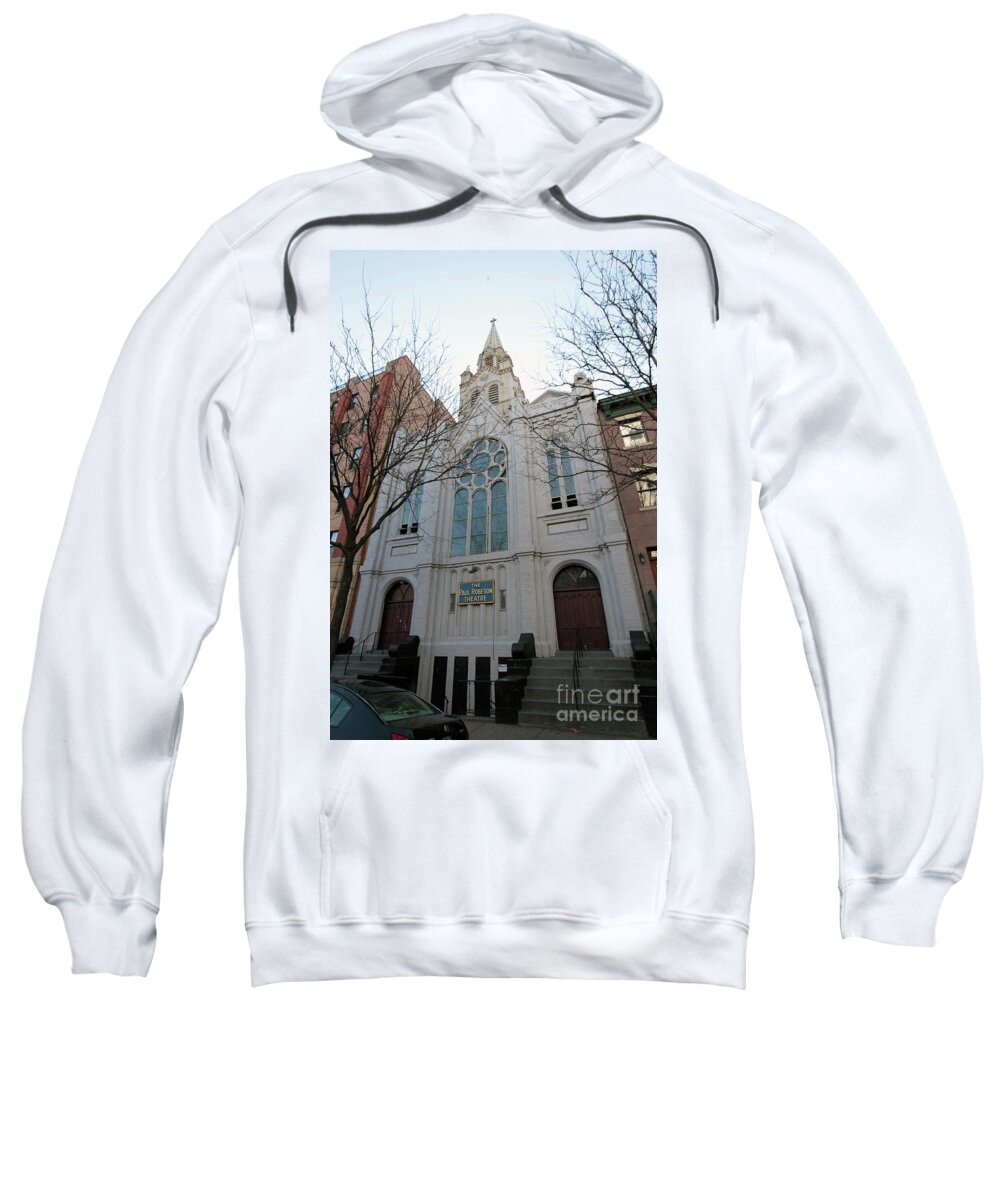 Paul Roberson Sweatshirt featuring the photograph Paul Roberson Theatre by Steven Spak