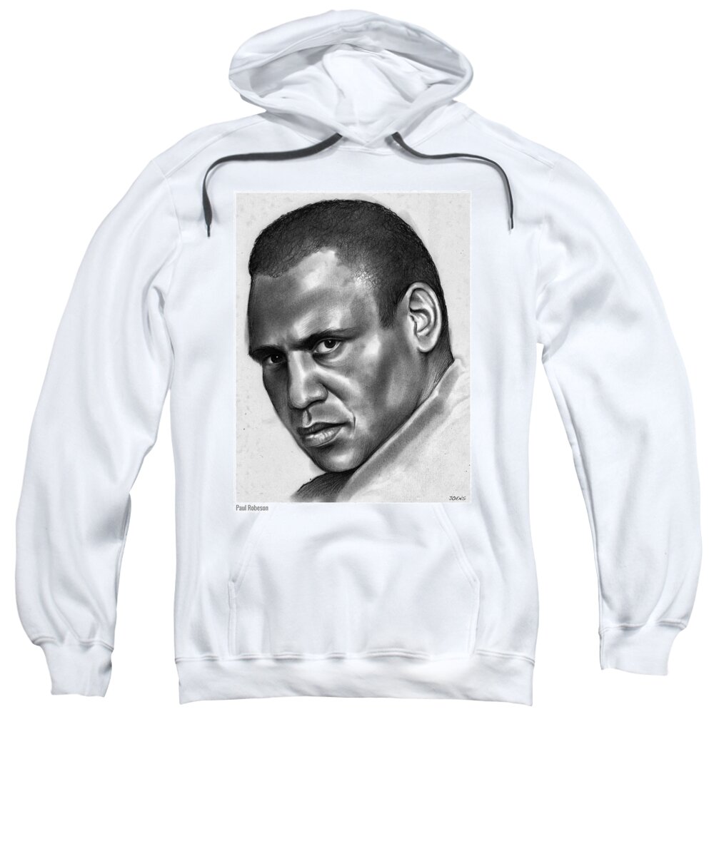 Paul Robeson Sweatshirt featuring the drawing Paul Robeson by Greg Joens