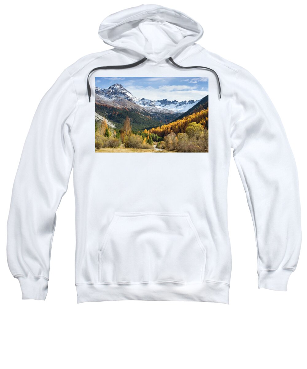 Mountain Landscape Sweatshirt featuring the photograph Peak of Rochebrune - 2 - French Alps by Paul MAURICE