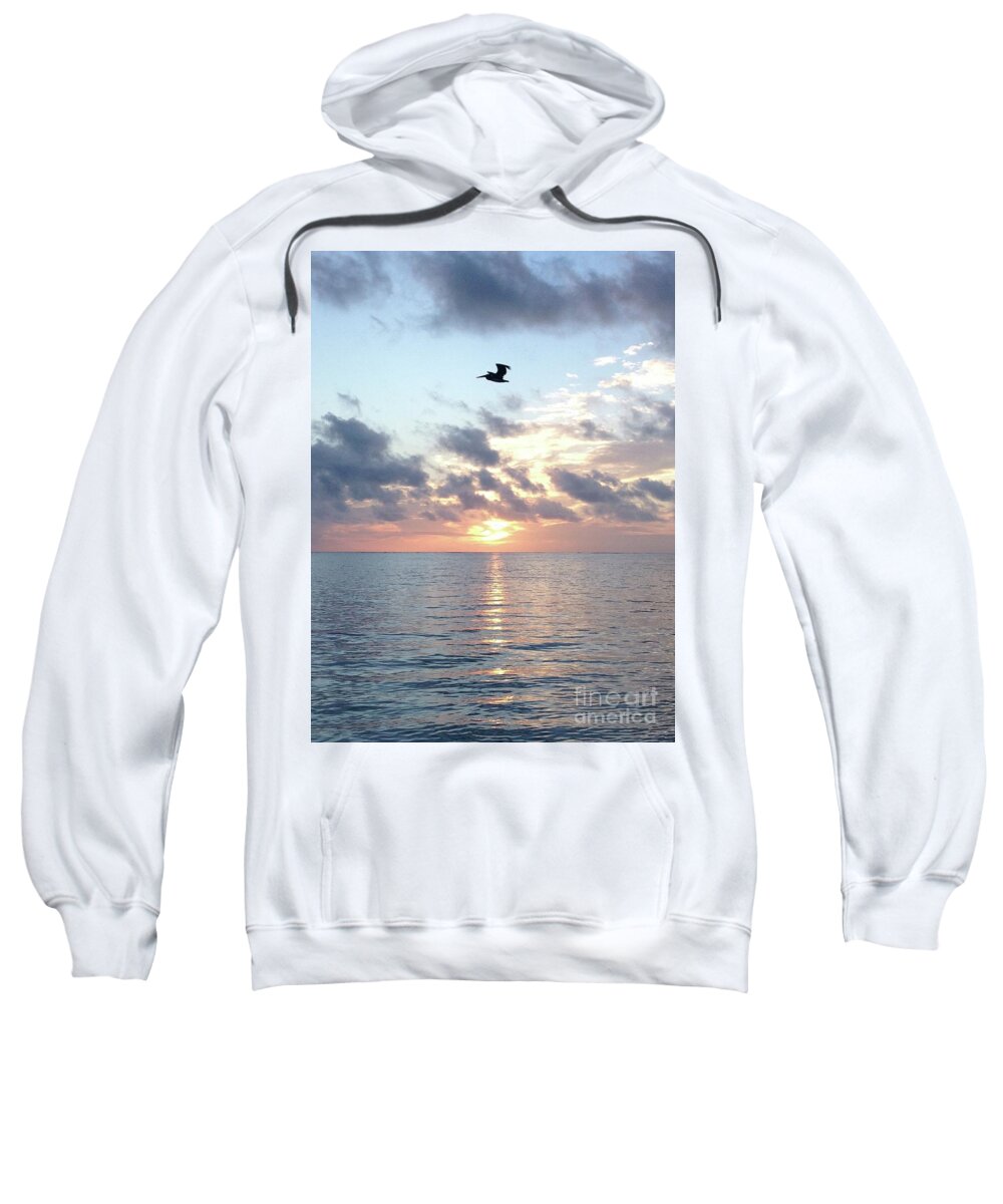 Pelican Sweatshirt featuring the photograph Pelican Dawn by Barbara Von Pagel