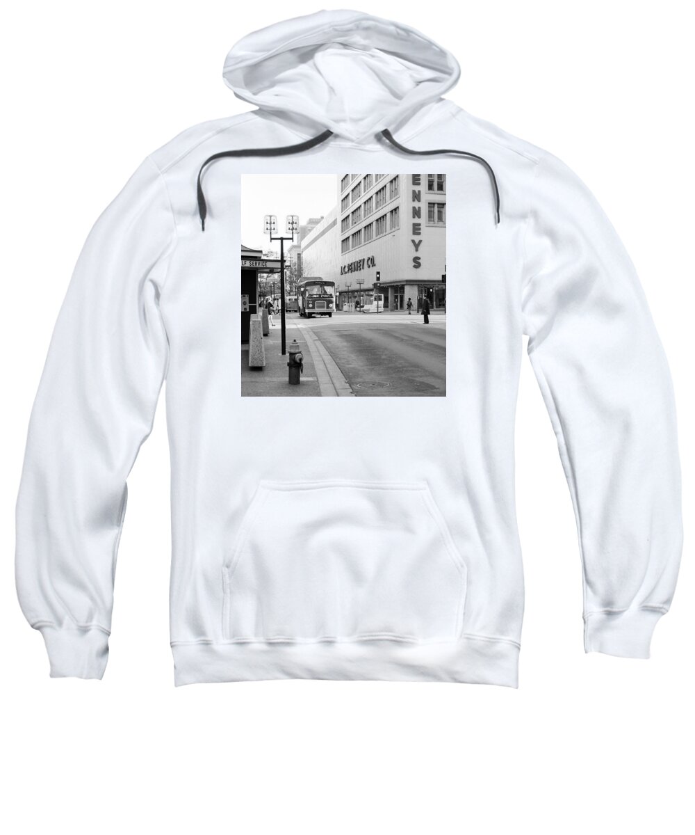 Book Work Sweatshirt featuring the photograph Penney's on the Mall by Mike Evangelist