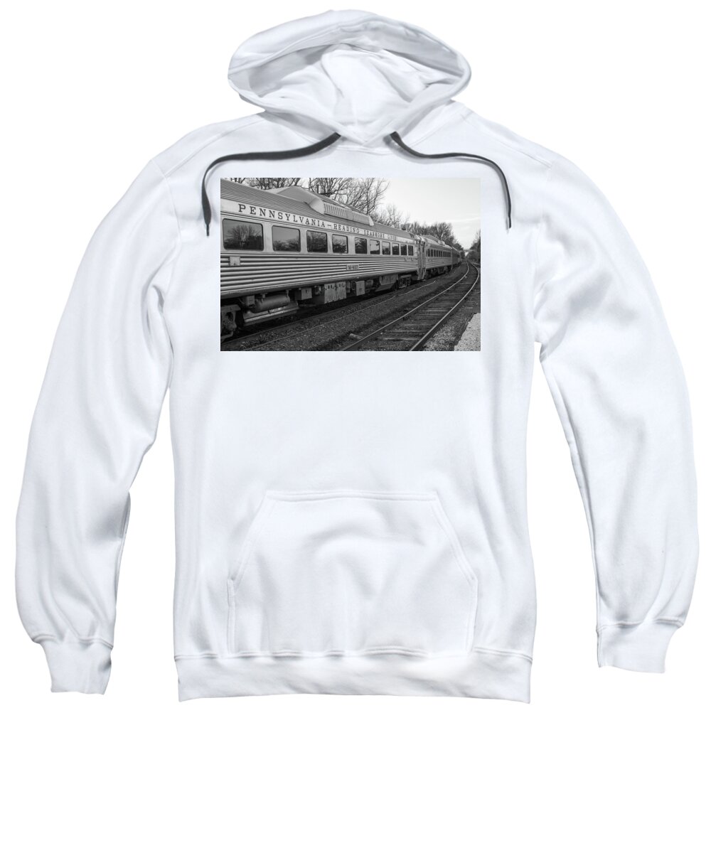 Terry D Photography Sweatshirt featuring the photograph Pennsylvania Reading Seashore Lines Train by Terry DeLuco