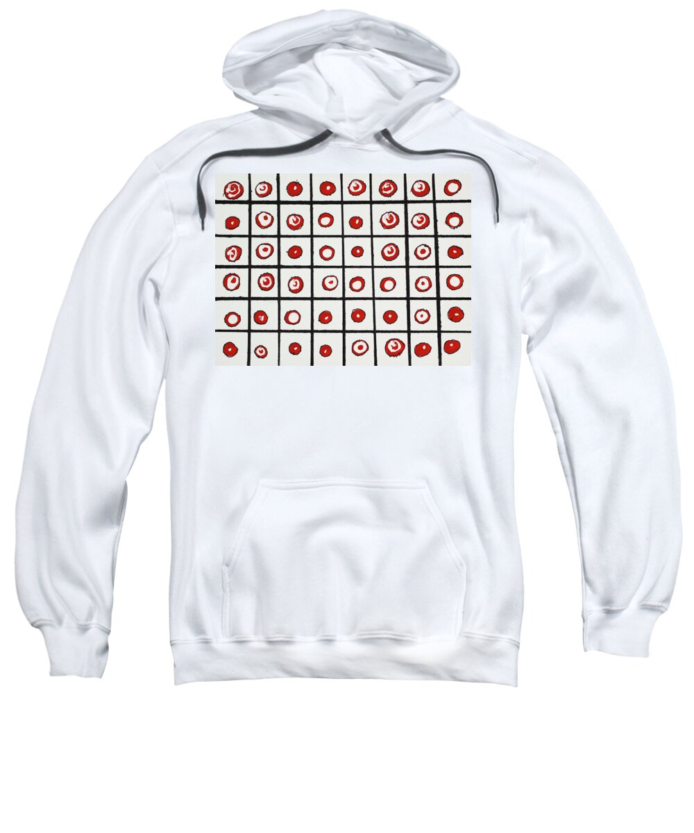 Dots Sweatshirt featuring the painting Peppermint and Licorice by Dawn Boswell Burke