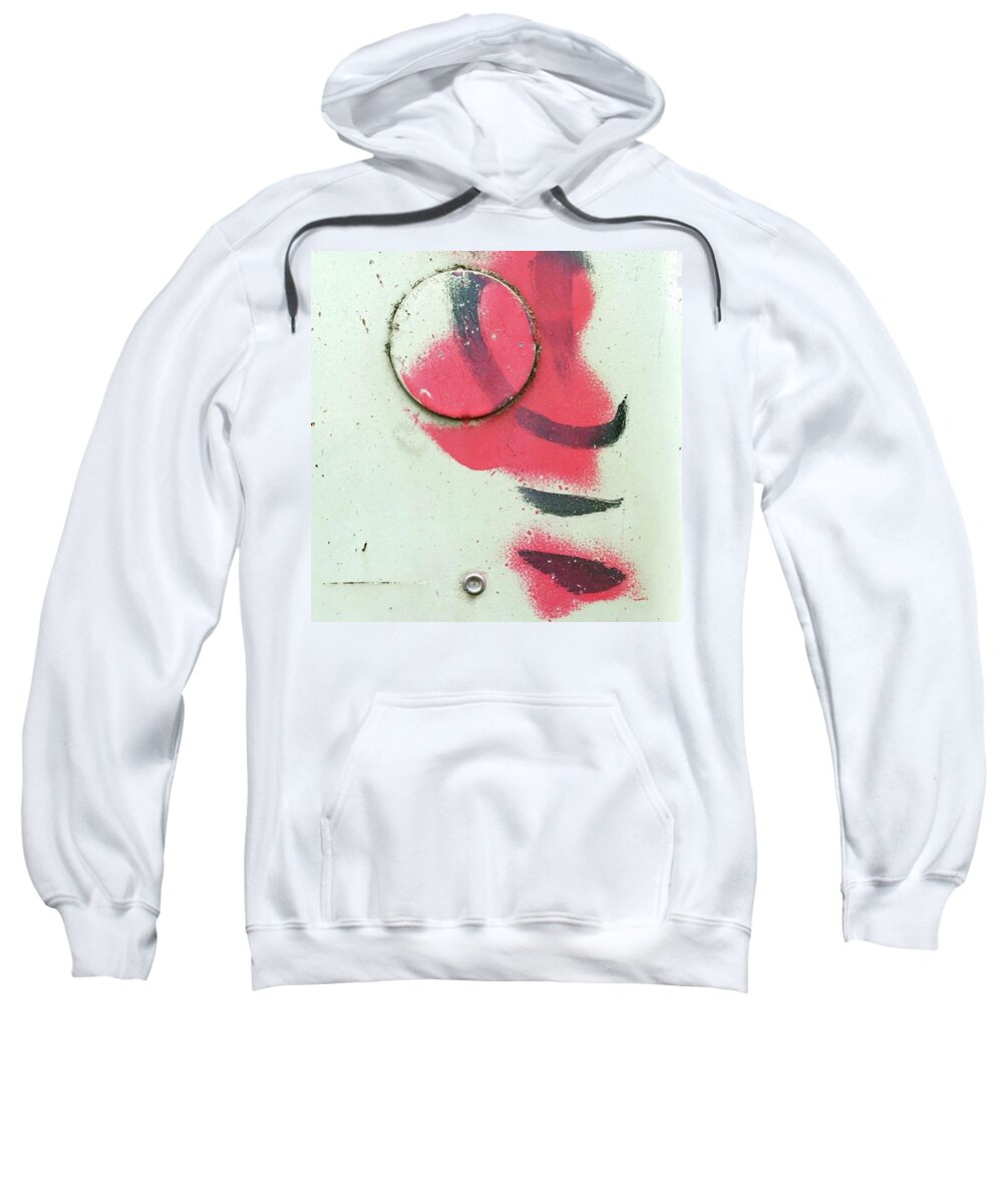 Urbanart Sweatshirt featuring the photograph Picasso-esque Urban Graffiti. Makes Me by Ginger Oppenheimer