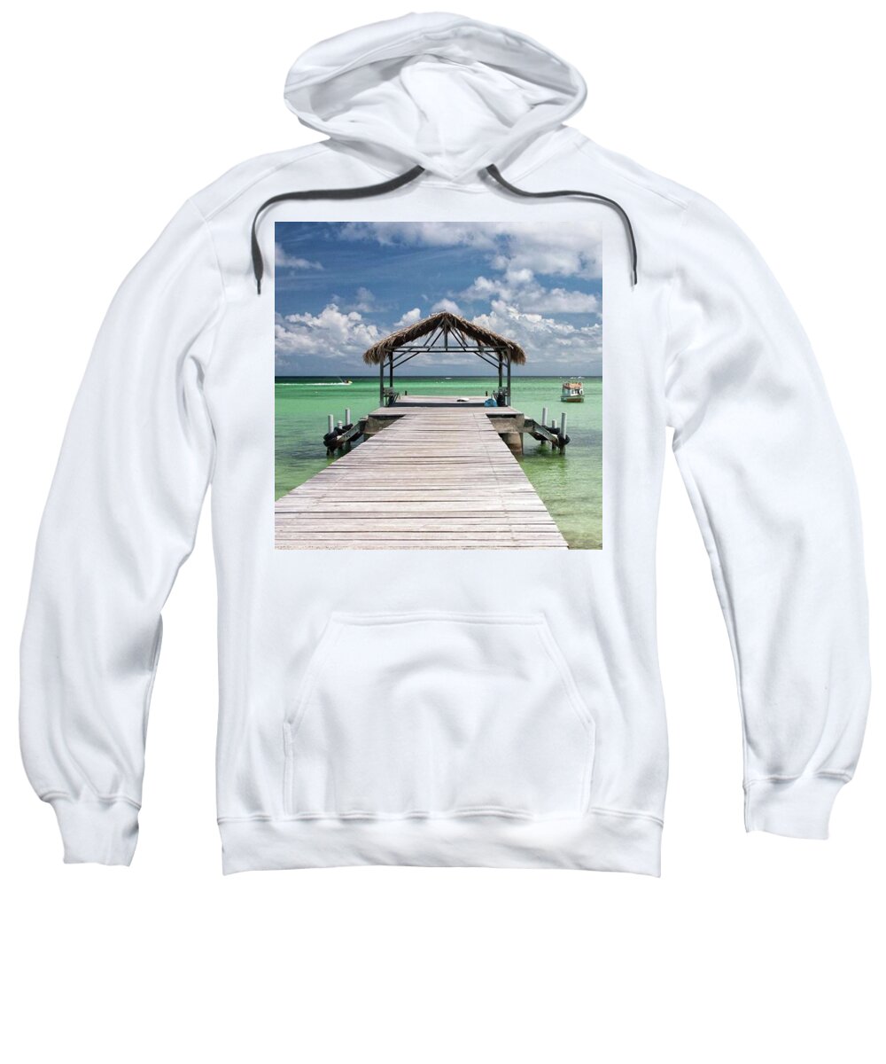 Beautiful Sweatshirt featuring the photograph Pigeon Point, Tobago#pigeonpoint by John Edwards