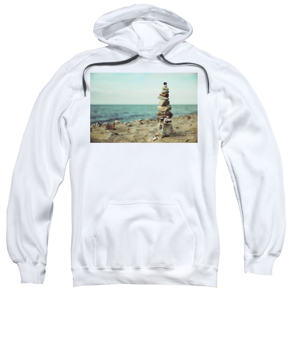 Stones Sweatshirt featuring the photograph Poised by Hannes Cmarits