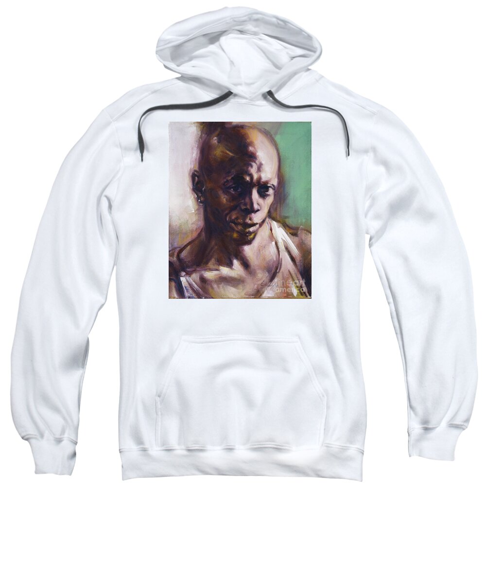 Portrait Sweatshirt featuring the painting Portrait of Don Pullen by Ritchard Rodriguez